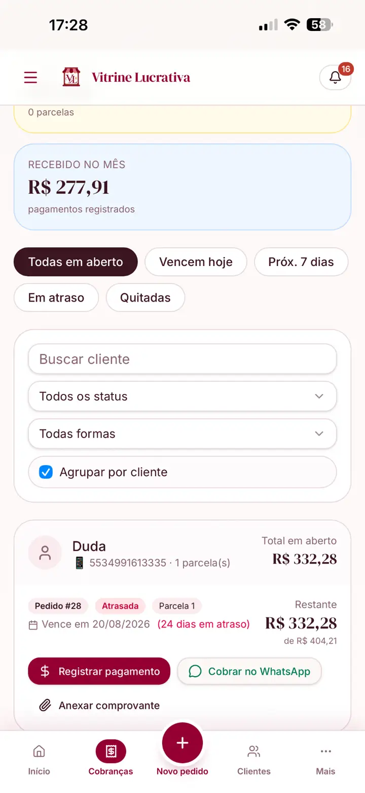 Parcele para a cliente sem medo de perder dinheiro